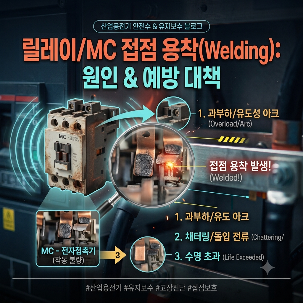 [산업용 전기설비] 보조릴레이 및 전자접촉기 접점 용착(Welding) 원인과 예방 방법